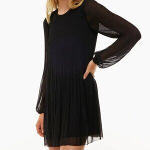 Aritzia Wilfred Daydreamer Mini Dress Pleated Black Size Small